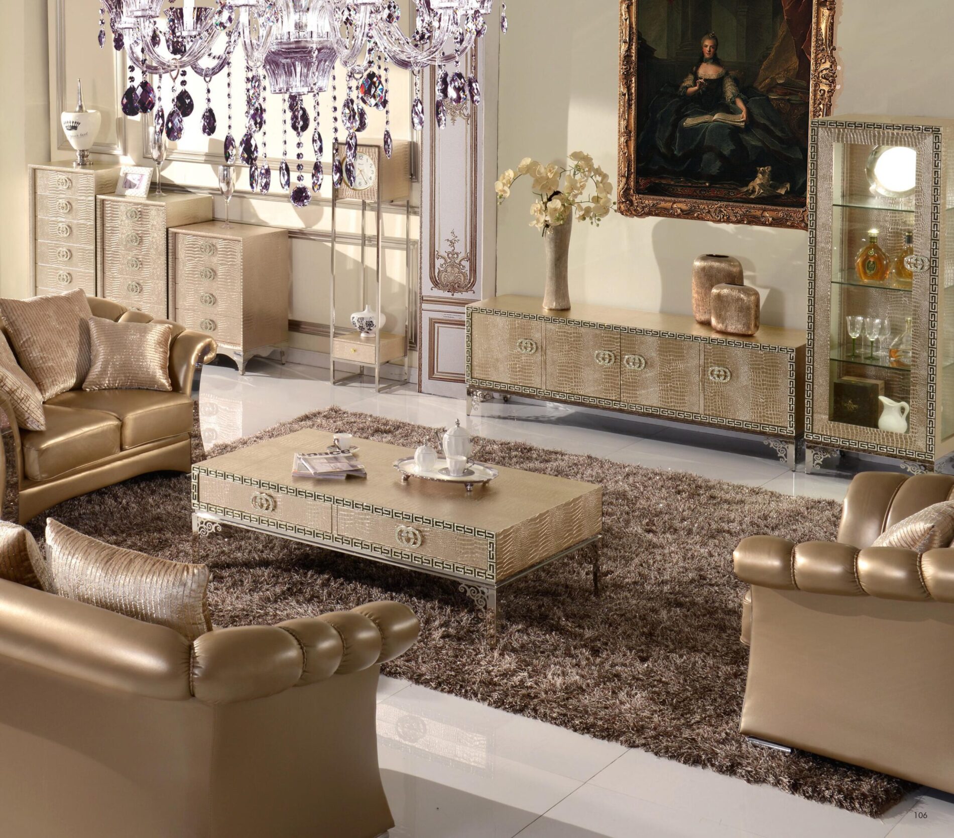 TV Stand: TV0008 & Wine Cabinet: W011-1